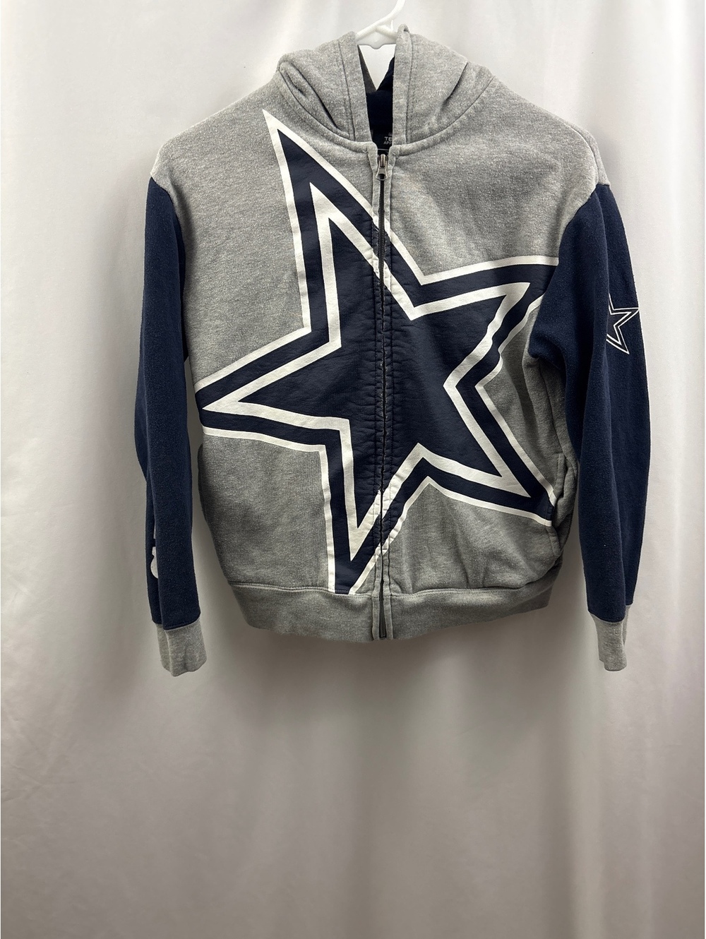 Dallas Cowboys Youth Size Medium 10/12 Full-Zip Hoodie Sweatshirt Big Star